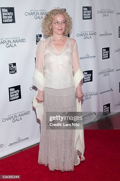 Amy Irving attends The 40th Anniversary Chaplin Award Gala at Avery Fisher Hall at Lincoln Center for the Performing Arts in New York City. �� LAN