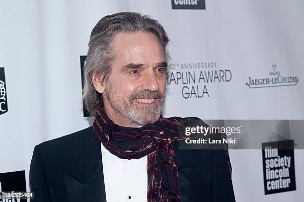 Jeremy Irons attends The 40th Anniversary Chaplin Award Gala at Avery Fisher Hall at Lincoln Center for the Performing Arts in New York City. �� LAN