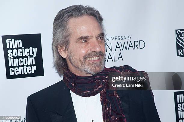 Jeremy Irons attends The 40th Anniversary Chaplin Award Gala at Avery Fisher Hall at Lincoln Center for the Performing Arts in New York City. �� LAN