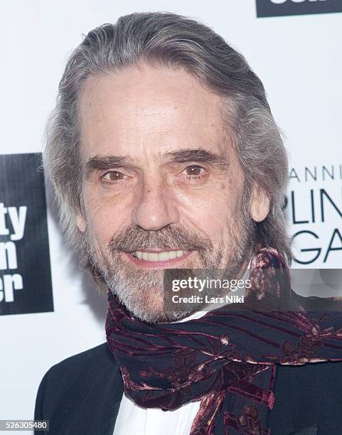 Jeremy Irons attends The 40th Anniversary Chaplin Award Gala at Avery Fisher Hall at Lincoln Center for the Performing Arts in New York City. �� LAN