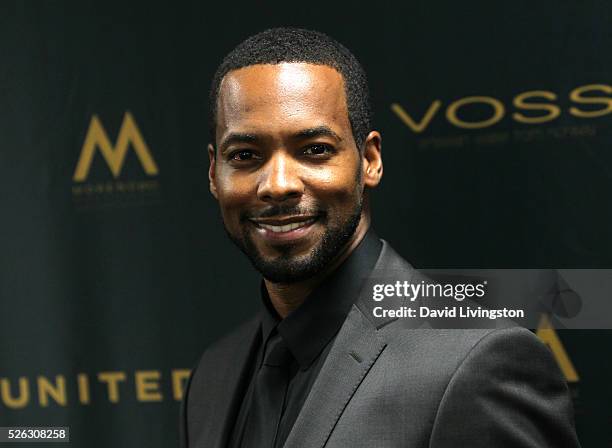 Actor Anthony Montgomery poses in the press room at the 43rd Annual Daytime Creative Arts Emmy Awards at Westin Bonaventure Hotel on April 29, 2016...