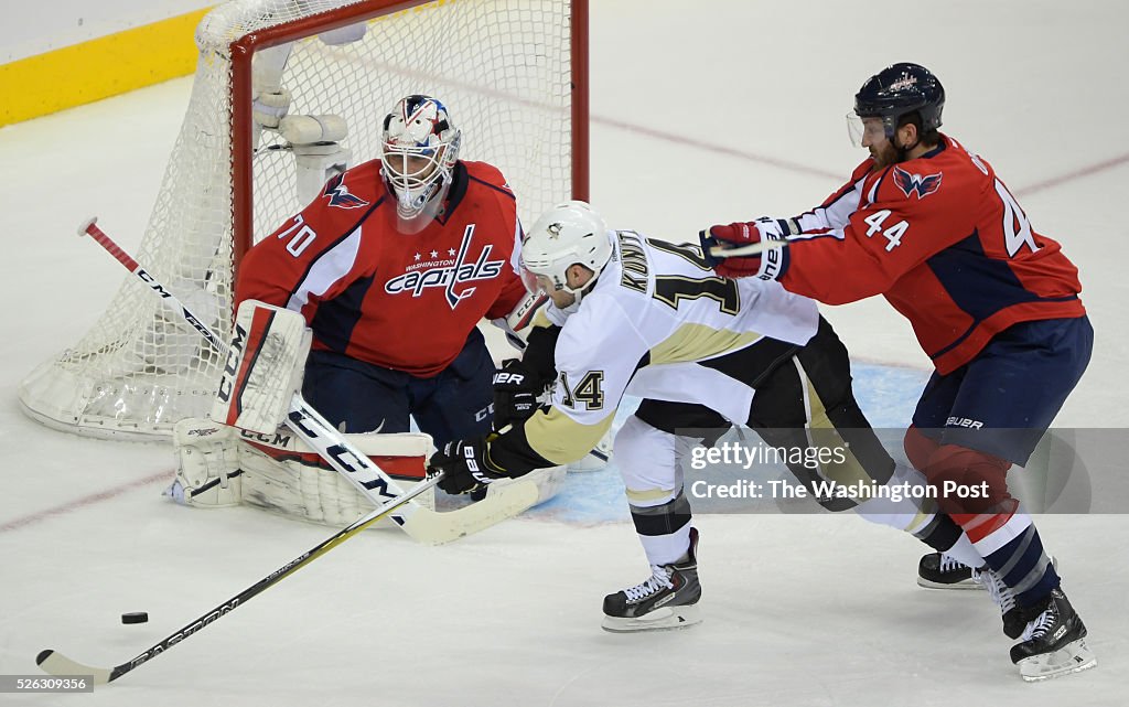 The Washington Capitals play the Pittsburgh Penguins in Game one of the east conference semifinals