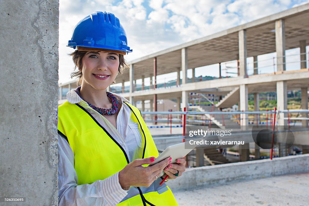 Architect on construction site