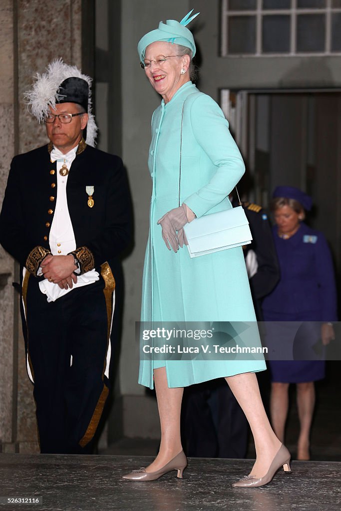 Te Deum Thanksgiving Service Arrivals - King Carl Gustaf of Sweden Celebrates His 70th Birthday