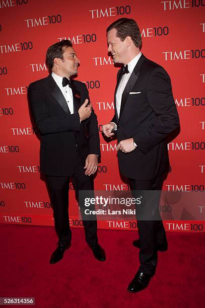 Jimmy Fallon and Willie Geist attend the 2013 Ninth Annual Time 100 Gala at the Frederick P. Rose Hall at Lincoln Center in New York City. �� LAN