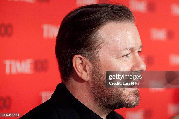 Ricky Gervais attends the 2013 Ninth Annual Time 100 Gala at the Frederick P. Rose Hall at Lincoln Center in New York City. �� LAN