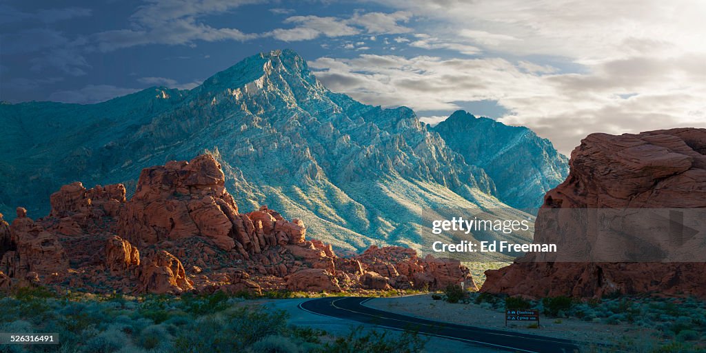 Valley of Fire at Sunset, Panorama