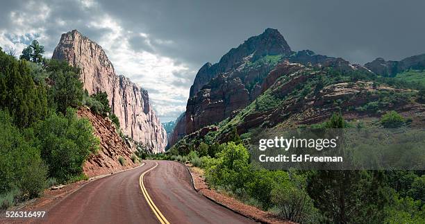 kolob canyon, zion national park - zion national park stock pictures, royalty-free photos & images