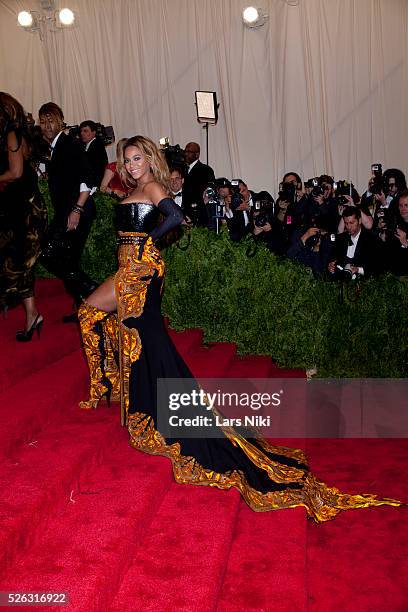 Beyonce Knowles attends the Costume Institute Gala for the 'PUNK: Chaos to Couture' exhibition at the Metropolitan Museum of Art in New York City. ��...