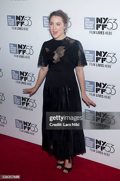 Saoirse Ronan attends the "Brooklyn" premiere at Alice Tully Hall in New York City. �� LAN