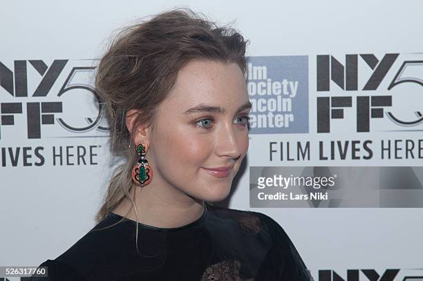 Saoirse Ronan attends the "Brooklyn" premiere at Alice Tully Hall in New York City. �� LAN