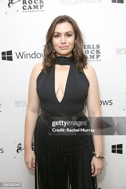 Actress Sophie Simmons arrives at the First Annual "Girls To The Front" event benefiting Girls Rock Camp Foundation at Chateau Marmont on April 29,...