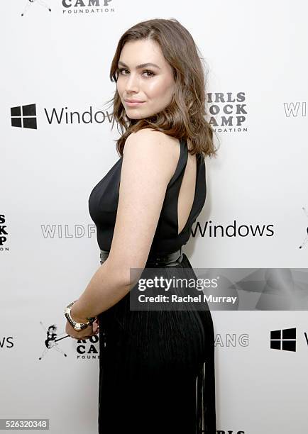 Actress Sophie Simmons arrives at the First Annual "Girls To The Front" event benefiting Girls Rock Camp Foundation at Chateau Marmont on April 29,...