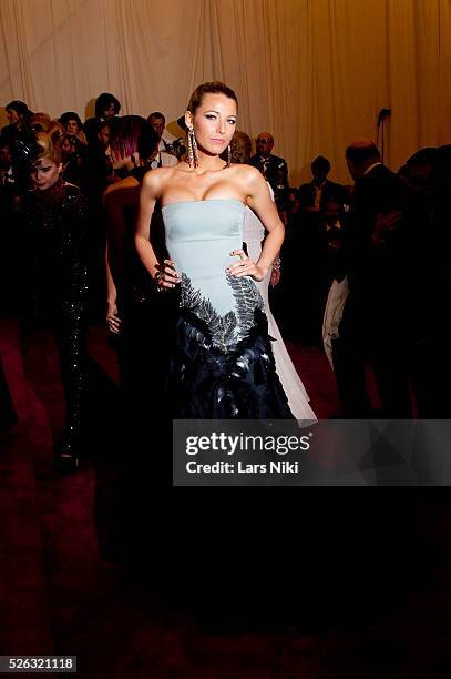 Blake Lively attends the Costume Institute Gala for the 'PUNK: Chaos to Couture' exhibition at the Metropolitan Museum of Art in New York City. �� LAN