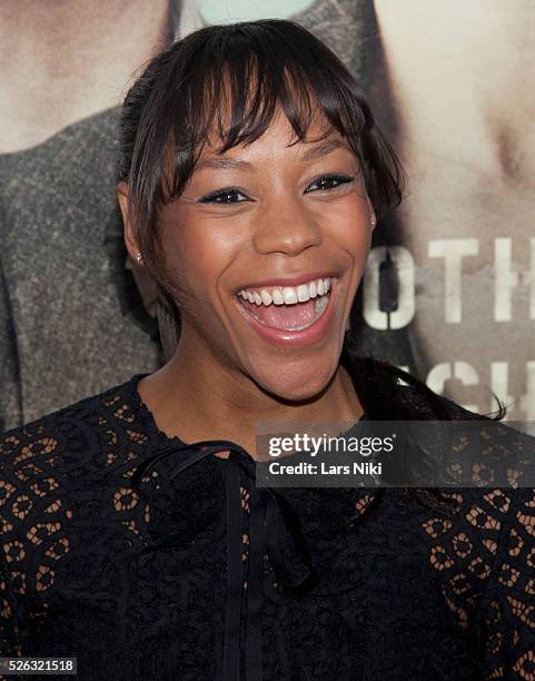 Nikki M. James attends the "Suffragette" New York premiere at the Paris Theatre in New York City. �� LAN