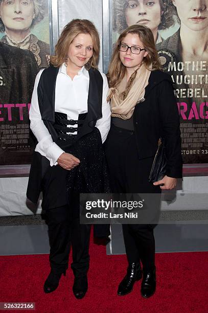 Renee Fleming attends the "Suffragette" New York premiere at the Paris Theatre in New York City. �� LAN