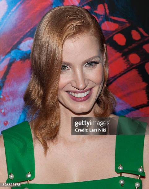 Jessica Chastain attends the "Crimson Peak" New York premiere at AMC Loews Lincoln Square in New York City. �� LAN