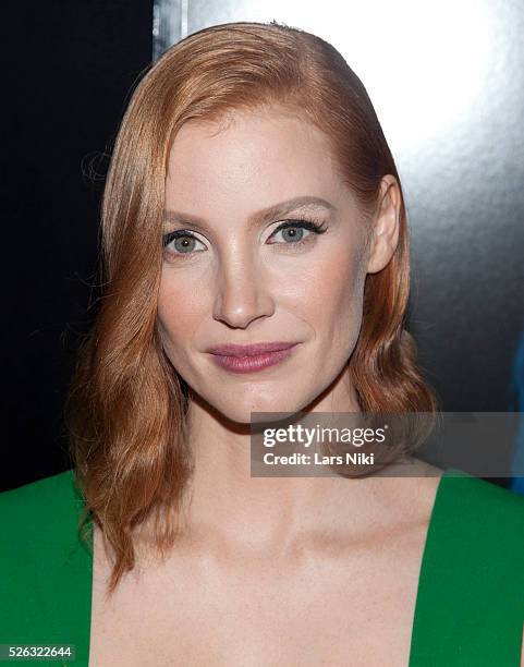 Jessica Chastain attends the "Crimson Peak" New York premiere at AMC Loews Lincoln Square in New York City. �� LAN