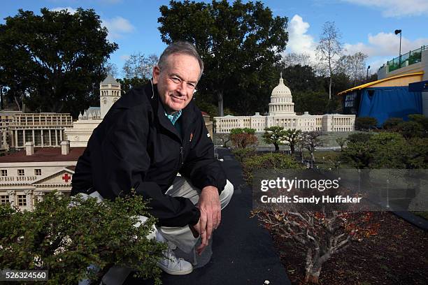 In this photo provided by Legoland, Fox News political commentator Bill O'Reilly stands in the National Mall at a lego replica Washington DC at...