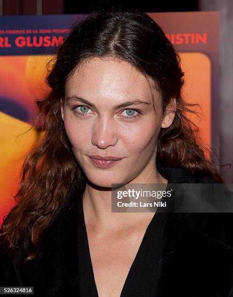 Aomi Muyock attends the "Love" New York Special Screening at the Village East Cinema in New York City. �� LAN