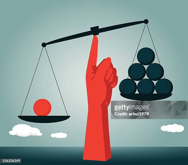 sphere, seesaw, imbalance, horizontal, contrasts, comparison - justice concept stock illustrations
