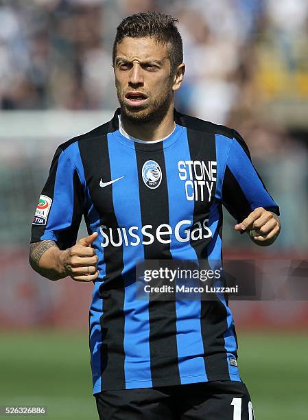 Alejandro Dario Gomez of Atalanta BC looks on during the Serie A match between Atalanta BC and AC Chievo Verona at Stadio Atleti Azzurri d'Italia on...