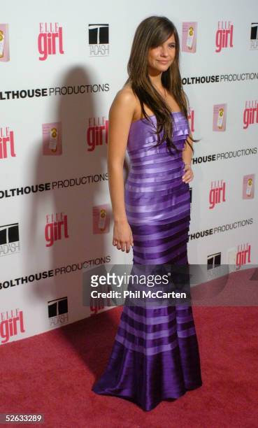 Miss Teen USA Shelley Hennig arrives at the First Annual ELLEGIRL Hollywood Prom party held at the Hollywood Athletic Club on April 14, 2005 in...