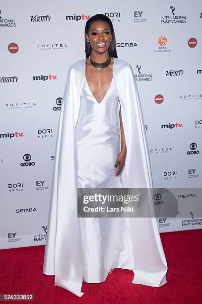 Sharam Diniz attends the "43rd International Emmy Awards" at the New York Hilton in New York City. © LAN