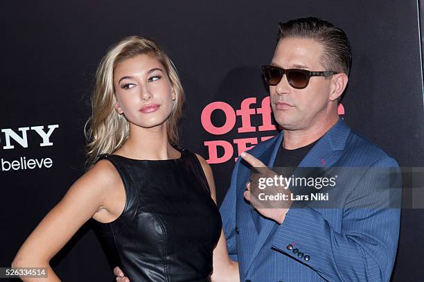 Hailey Rhode Baldwin and Stephen Baldwin attend the One Direction This Is Us world premiere at the Ziegfield Theater in New York City. �� LAN