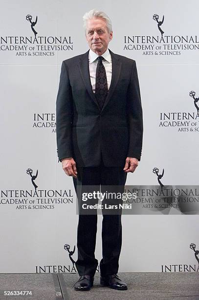 Michael Douglas attends the "43rd International Emmy Awards" at the New York Hilton in New York City. �� LAN