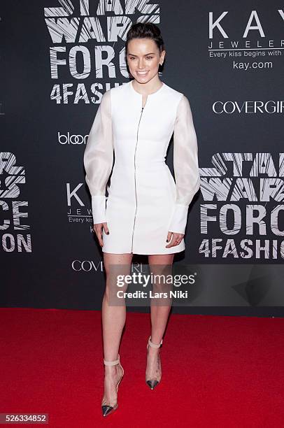 Daisy Ridley attends the "Star Wars Force 4 Fashion" launch event at the Skylight Modern in New York City. �� LAN