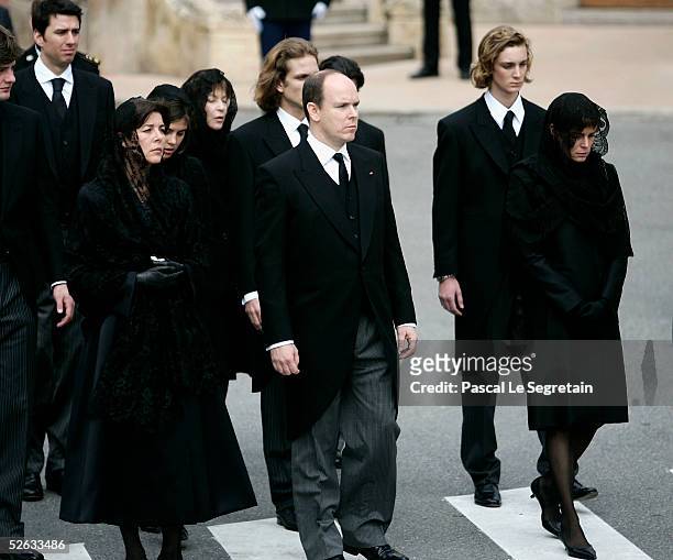 Princess Caroline of Hanover, Charlotte Casiraghi, Andrea Casiraghi, Prince Albert of Monaco, Pierre Casiraghi and Princess Stephanie of Monaco...