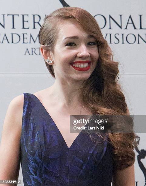 Holly Taylor attends the "43rd International Emmy Awards" at the New York Hilton in New York City. �� LAN