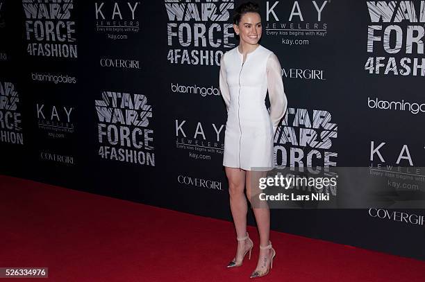 Daisy Ridley attends the "Star Wars Force 4 Fashion" launch event at the Skylight Modern in New York City. �� LAN