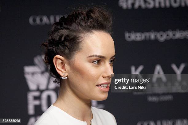 Daisy Ridley attends the "Star Wars Force 4 Fashion" launch event at the Skylight Modern in New York City. �� LAN