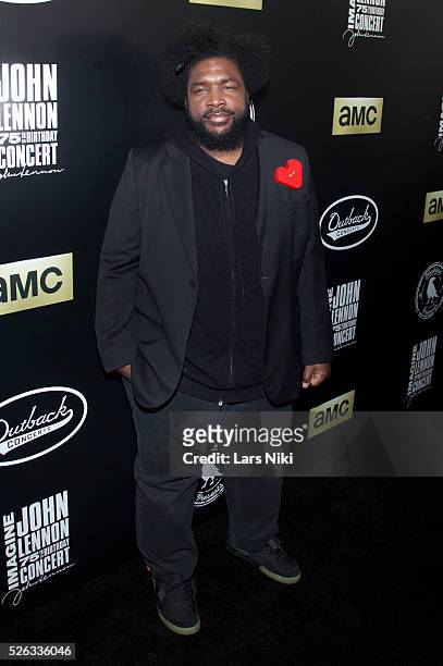 Questlove attends the "Imagine: John Lennon 75th Birthday Concert" at Madison Square Gardens in New York City. �� LAN