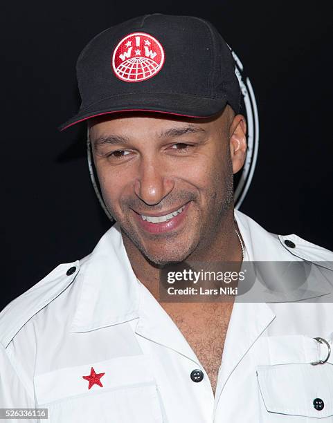 Tom Morello attends the "Imagine: John Lennon 75th Birthday Concert" at Madison Square Gardens in New York City. �� LAN