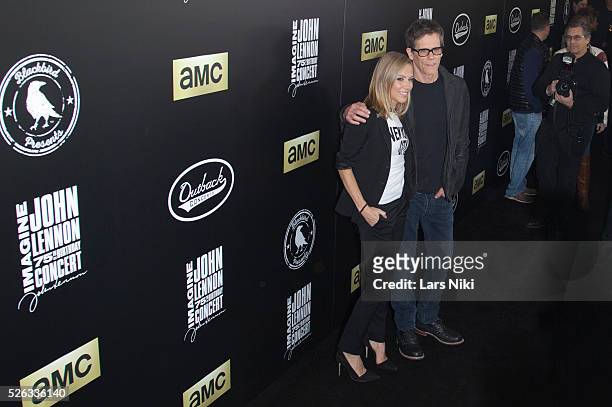 Sheryl Crow and Kevin Bacon attend the "Imagine: John Lennon 75th Birthday Concert" at Madison Square Gardens in New York City. �� LAN