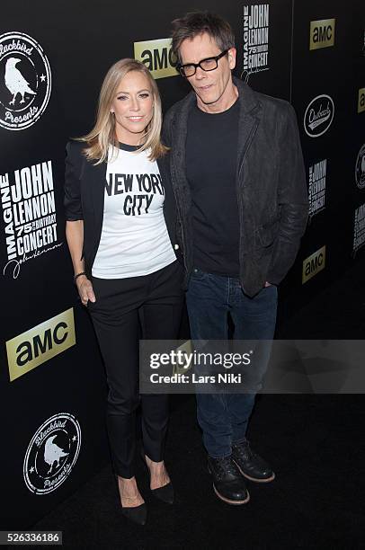 Sheryl Crow and Kevin Bacon attend the "Imagine: John Lennon 75th Birthday Concert" at Madison Square Gardens in New York City. �� LAN