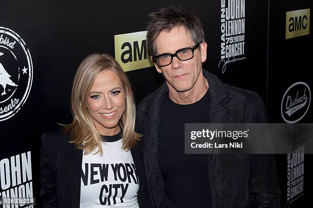 Sheryl Crow and Kevin Bacon attend the "Imagine: John Lennon 75th Birthday Concert" at Madison Square Gardens in New York City. �� LAN