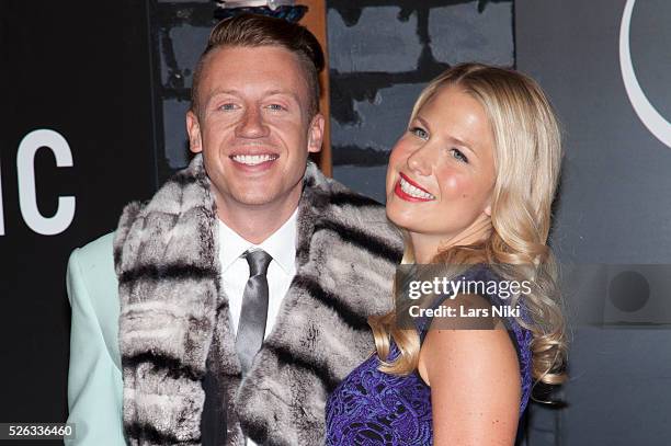 Tricia Davis and Macklemore attend the 2013 MTV Video Music Awards at the Barclays Center in New York City. �� LAN