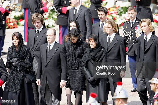 Princess Caroline of Hanover, Ernst August, Prince Albert of Monaco, Charlotte Casiraghi, Princess Stephanie of Monaco, Andrea Casiraghi and Pierre...