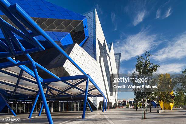 australia, perth, perth arena, exterior - perth landmarks stock pictures, royalty-free photos & images