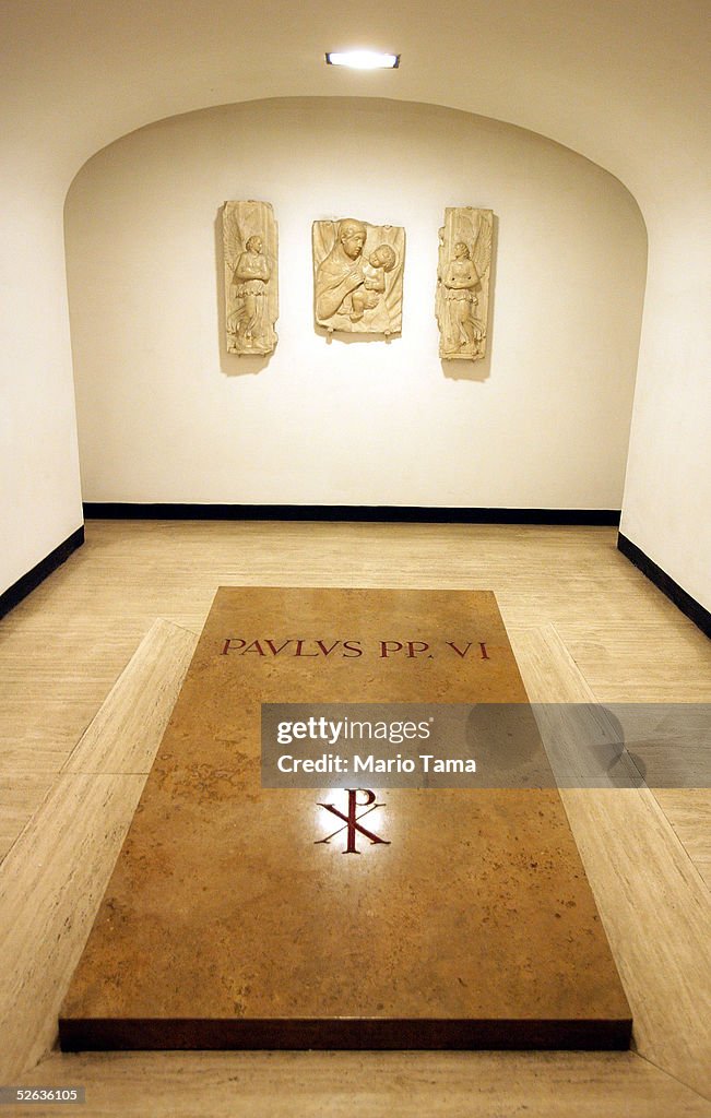 Visitors Tour Crypts Beneath Saint Peter's Basilica