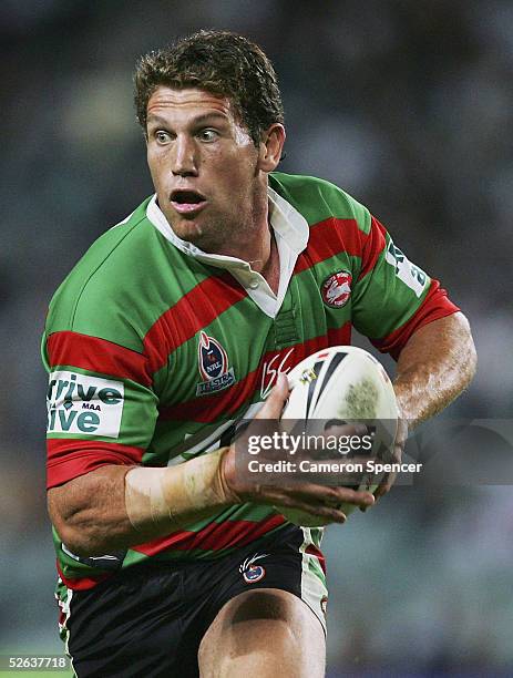 Bryan Fletcher of the Rabbitohs in action during the round six NRL match between the South Sydney Rabbitohs and the Penrith Panthers at Aussie...