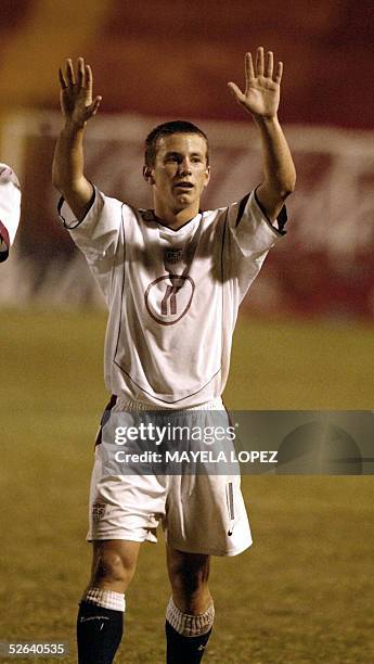 Ryan Soroka of the US celebrates after their win against Costa Rica in the Concacaf final quadrangular for a place in the Under-17 Peru 2005 World...