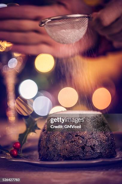christmas pudding - christmas pudding stock pictures, royalty-free photos & images