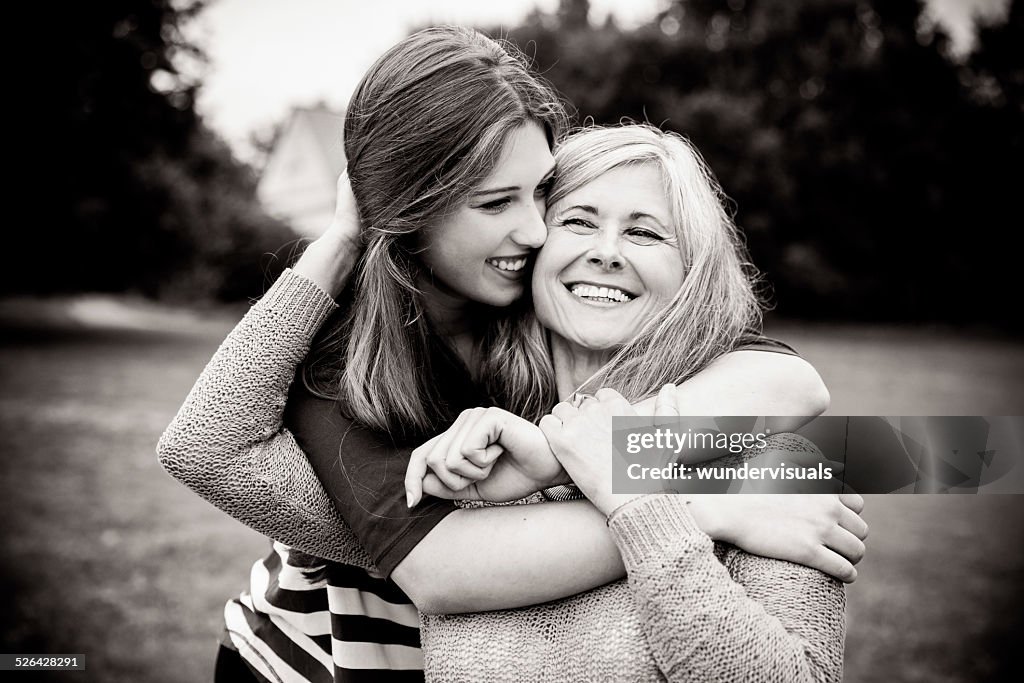 Daughter Surprises Mother With a Hug From Behind