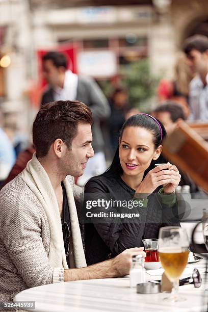 young people having coffee and turkish tea - istanbul tea stock pictures, royalty-free photos & images