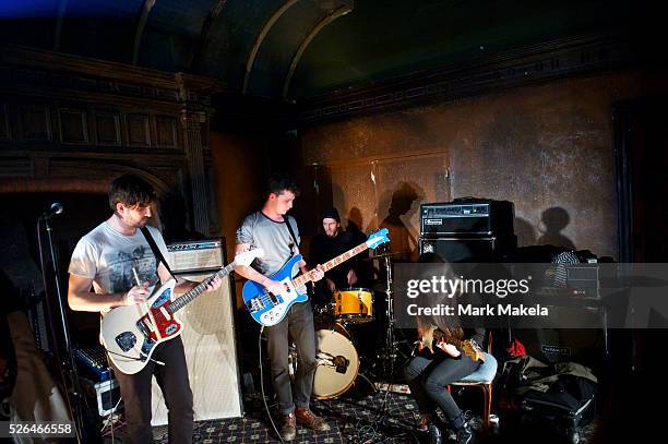 Band performs for the bStore autumn 2011 collection at 33 Portland Place in London on 18 February 2011. This is the same room where Best Picture...